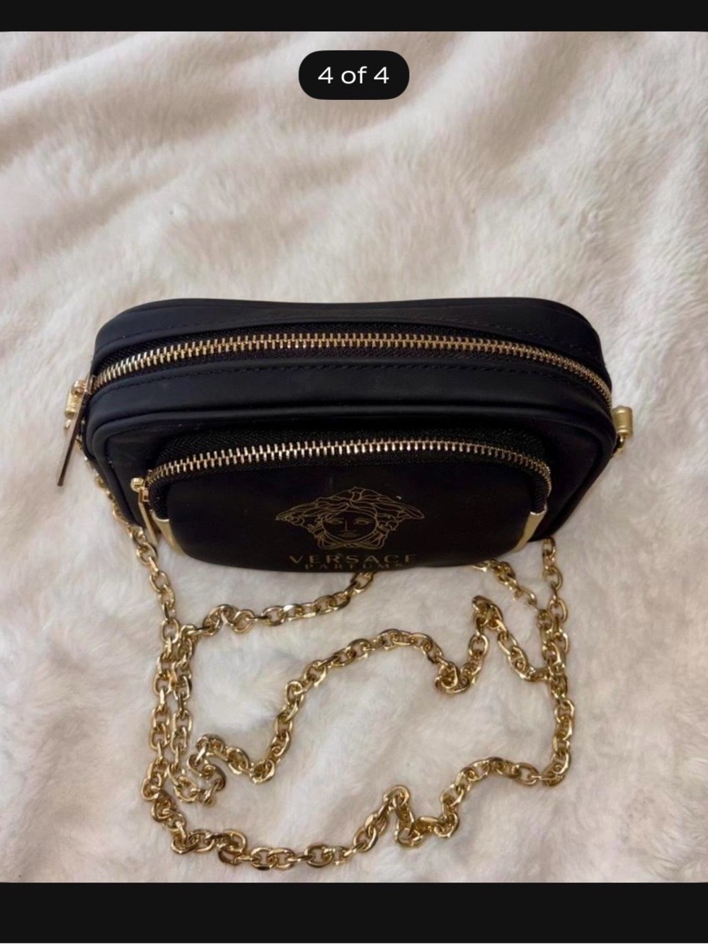 Versace Black Crossbody with Gold Medusa Detailing - Picture 4 of 4